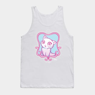 Pink kitty-cat Tank Top